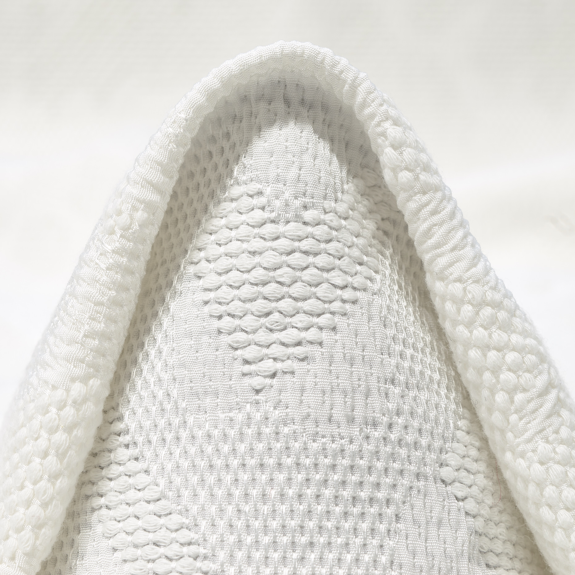 Jacquard Baumwolle Ton in Ton Lucent White