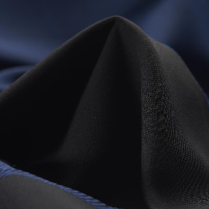 Double Twill Viscose Blend Navy Peony