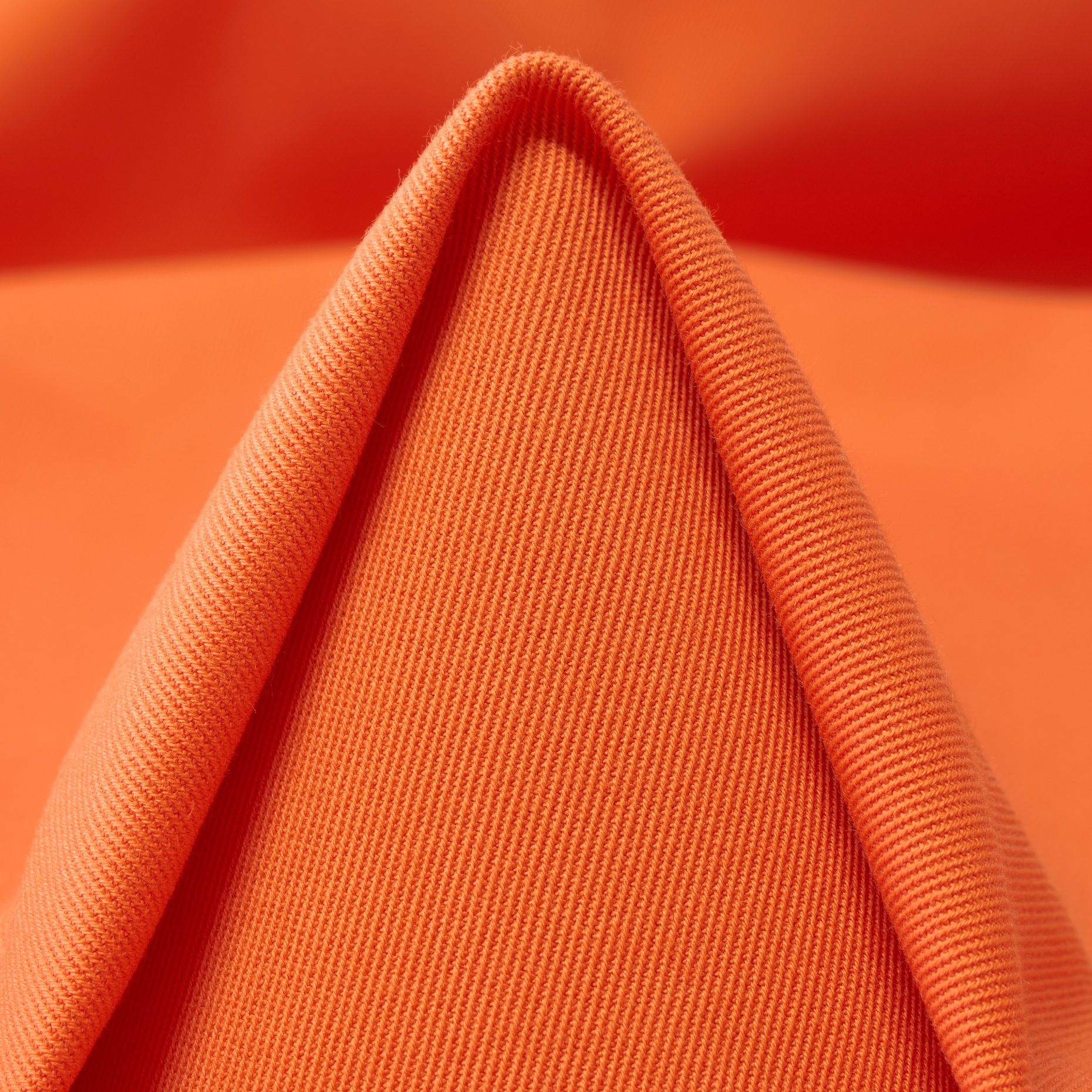 Twill Cotton Elastic Red Orange | F000047822