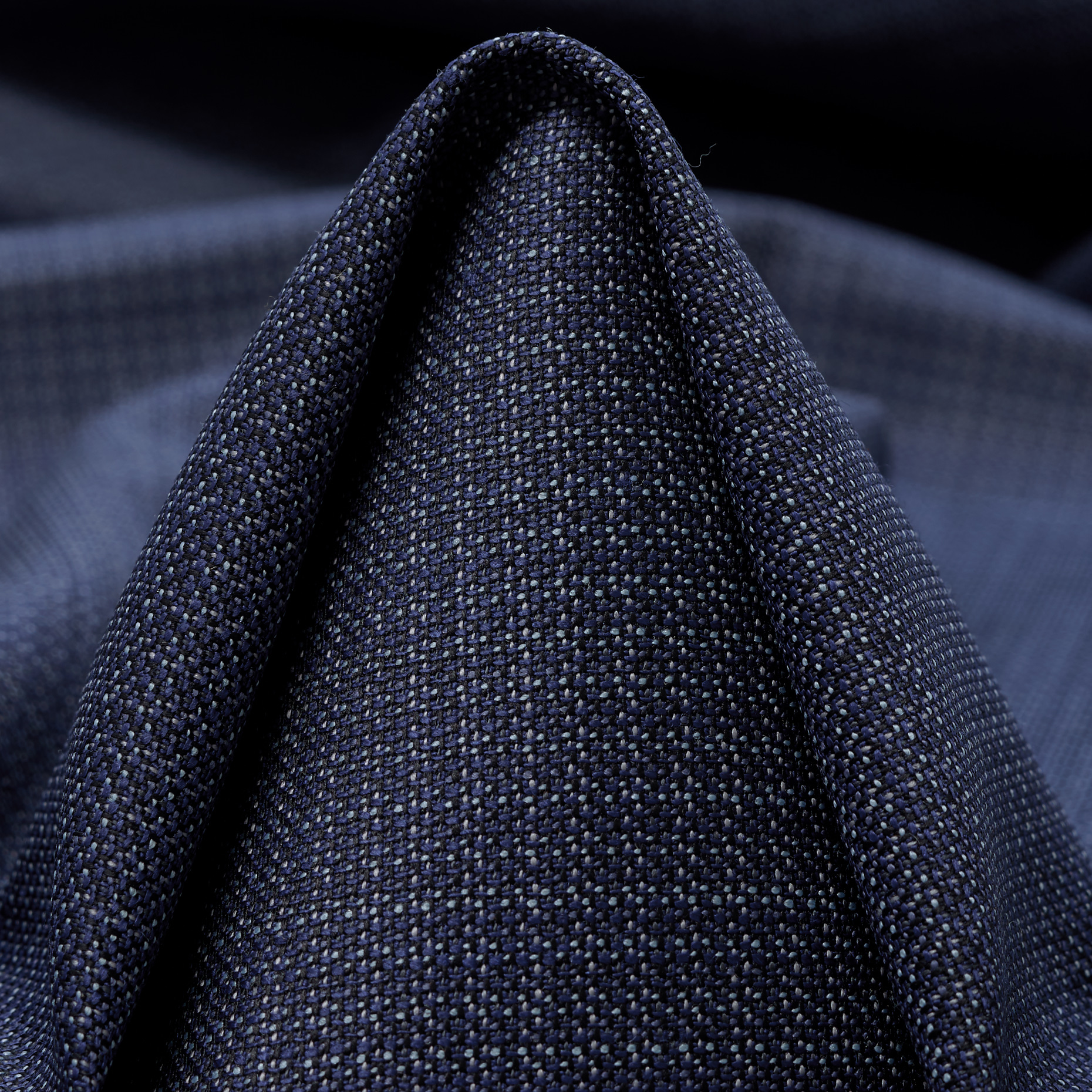 Cool Wool Schurwolle Micro Design Blue Indigo