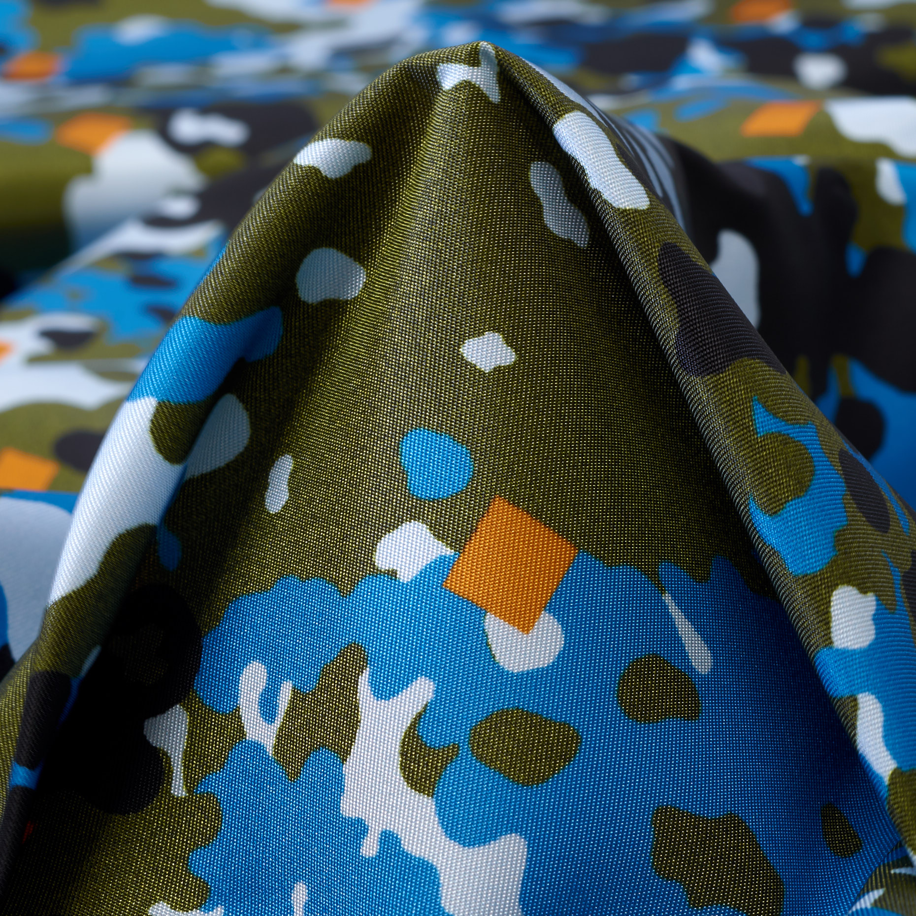 Outdoor Twill Printed Capulet Olive&Cyan Blue