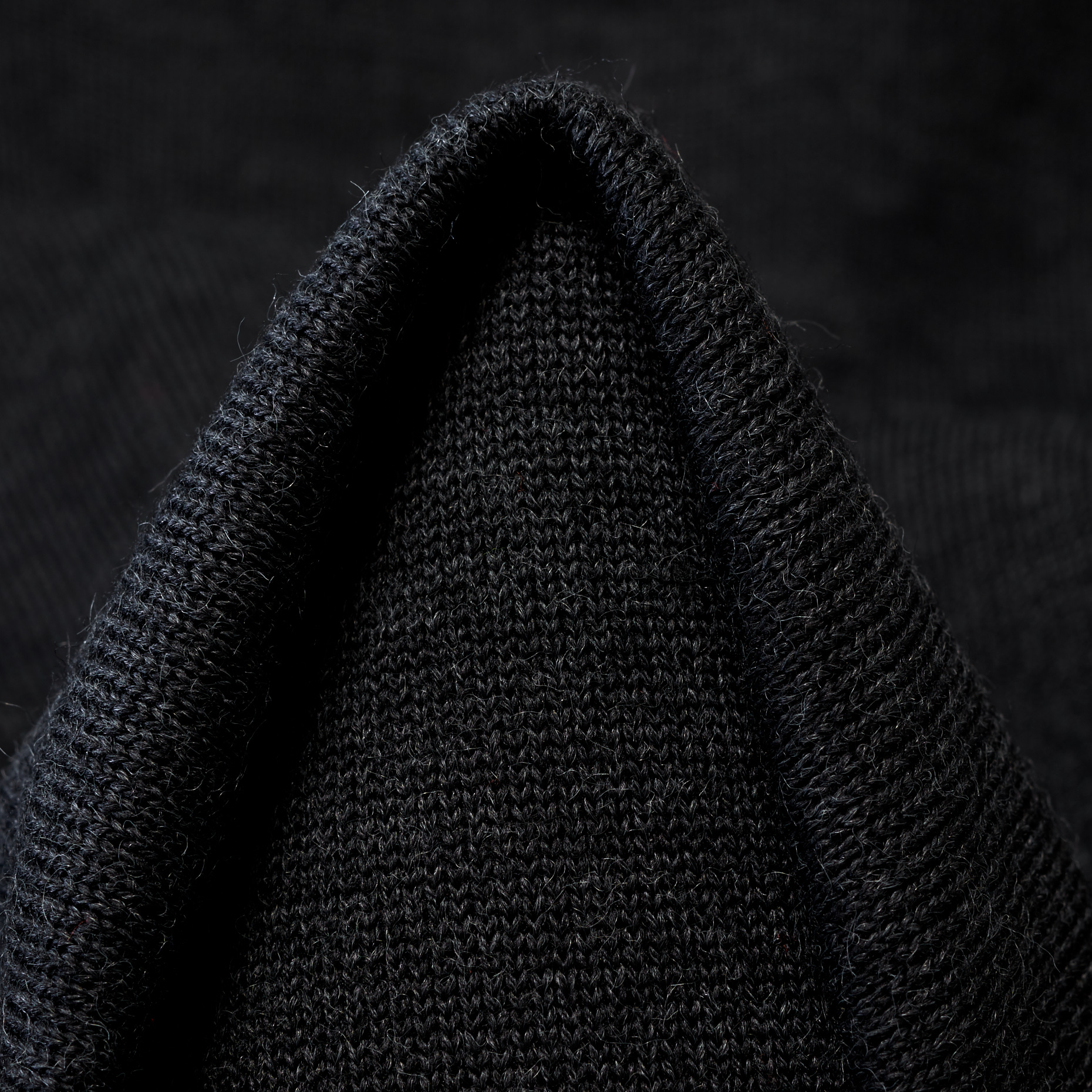 Jersey Wool Blend Melange Blackened Pearl