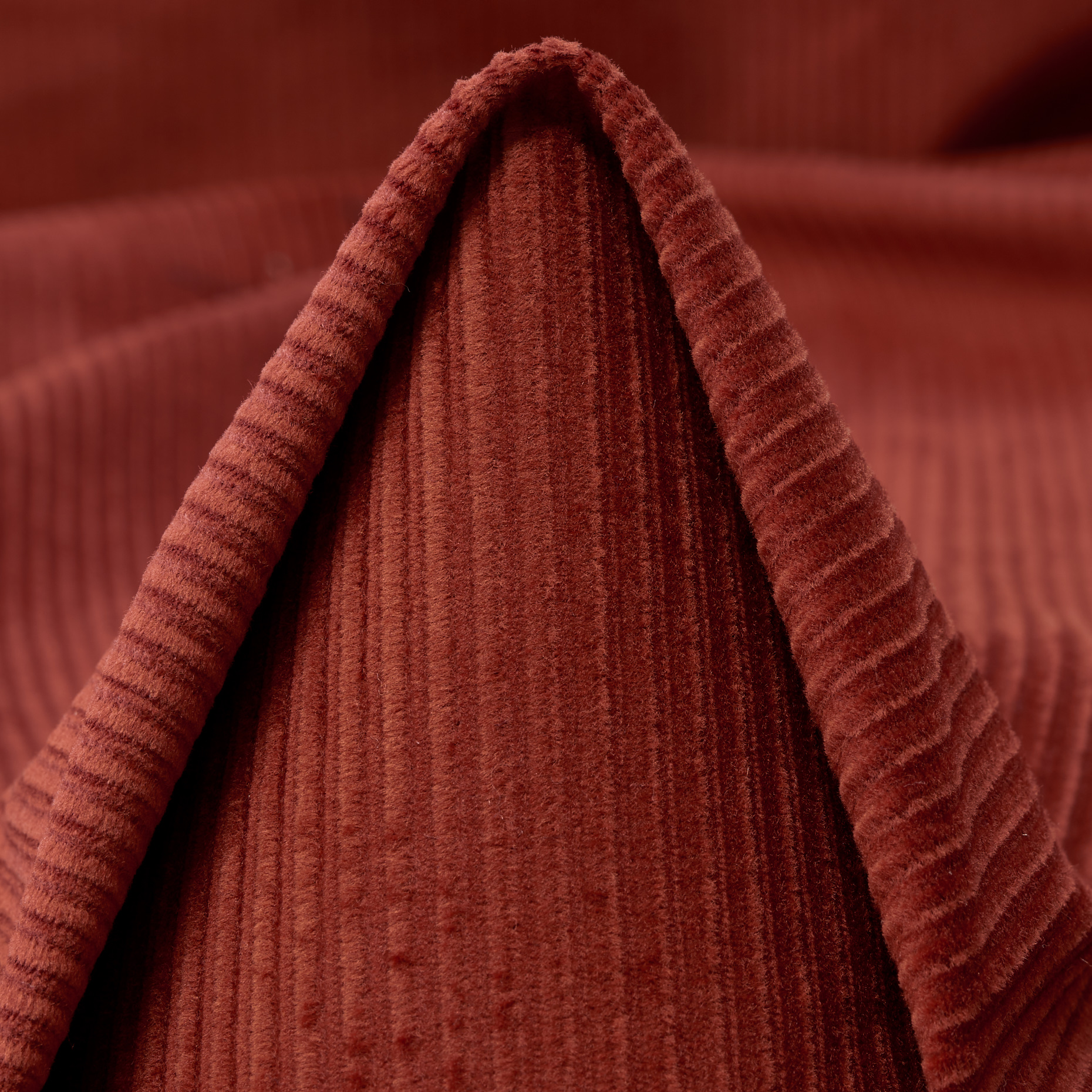 Velluto a Coste Cotone Stretch Marsala