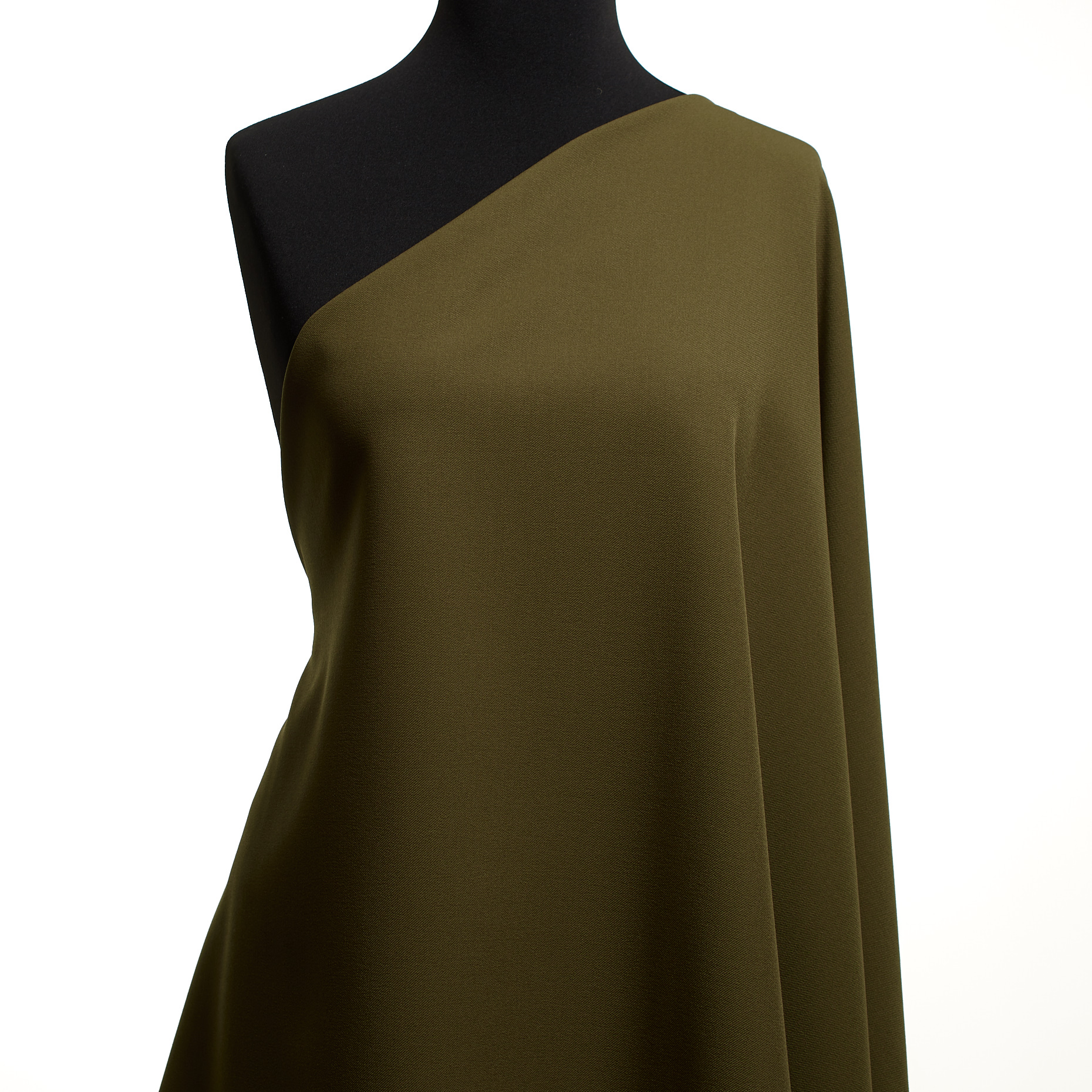 Sergé Viscose Mixte Elástique Martini Olive