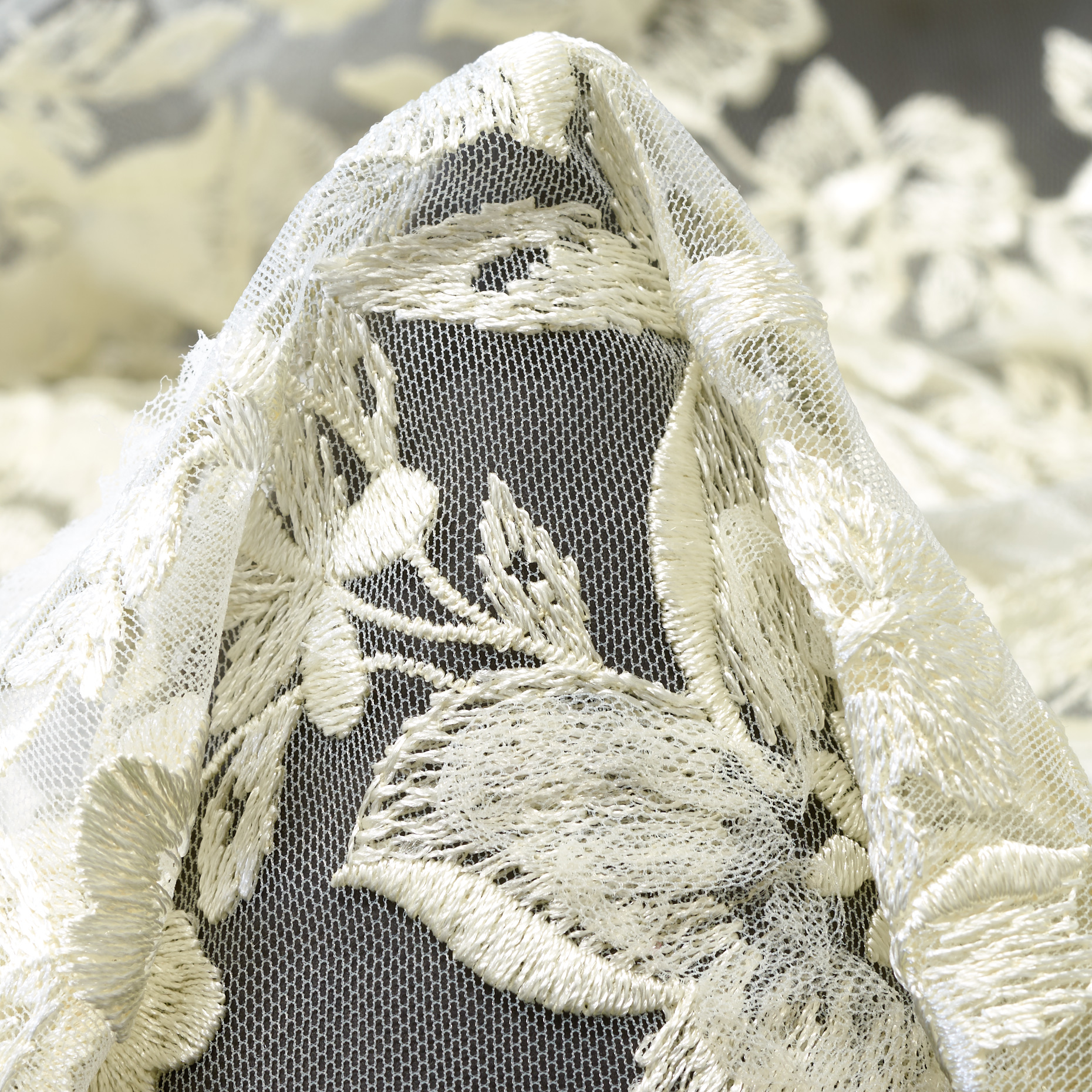 Lace Cotton Embroidered Antique White